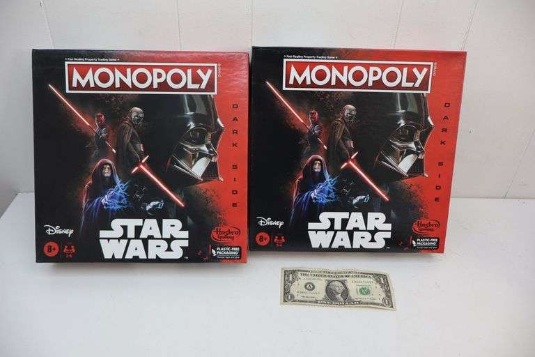 NEW Lot of TWO Monopoly Star Wars: Dark Side Edition Sets! (3D)