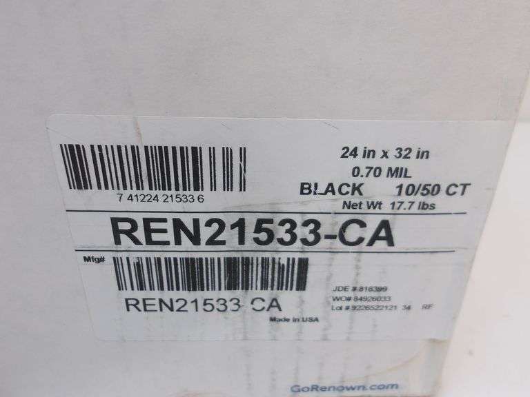 NEW Case of Renown 24x32 .70 Mil Can Liners! 10-50CT Rolls! (4D)