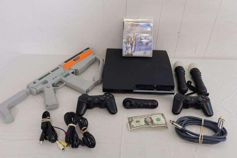 PlayStation 3 Console w/Game, Move Camera & Accessories! (10C)