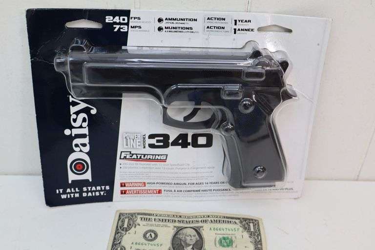 NEW Daisy PowerLine Model 340 High Powered Air Pistol! (11C)