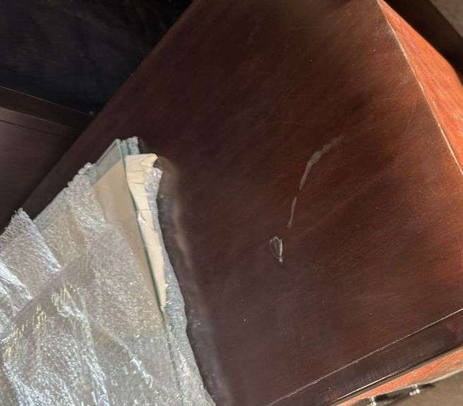 NICE Entertainment Center! Can be used as shown, or split up into 3 separate cabinets/pieces! All pieces are in excellent condition with one TINY imperfection on the center piece, as shown. Beautiful set! 92x20x75 (RD)