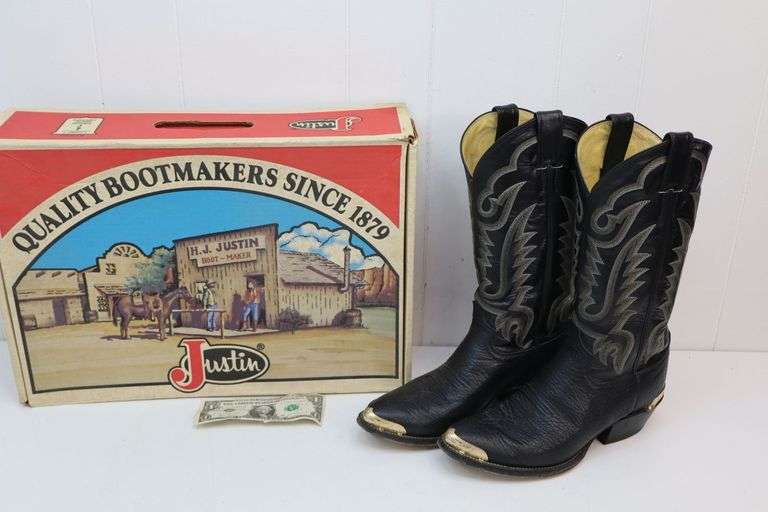 Nice Pair of Vintage Justin Cowboy Boots! Size 8 1/2D (5E)
