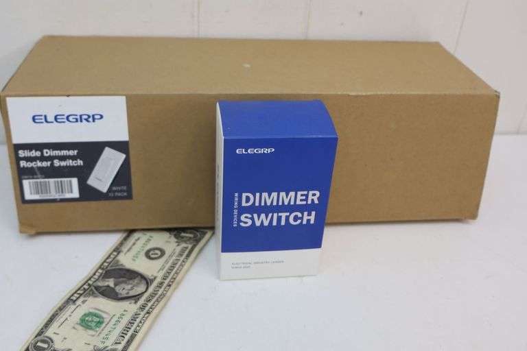 NEW Case of TEN Slide Dimmer Rocker Switches! (2C)