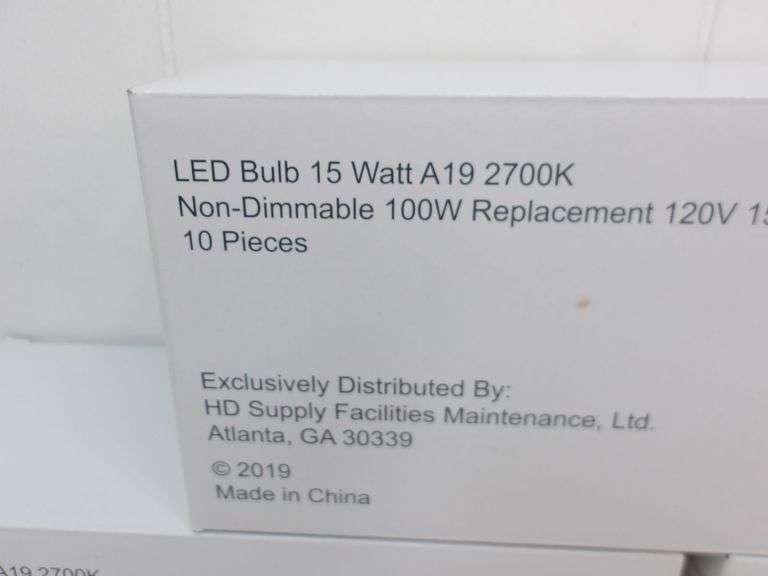 NEW Lot of FIVE 10-Count Packs of 100W LED Replacement Light Bulbs! (8B)