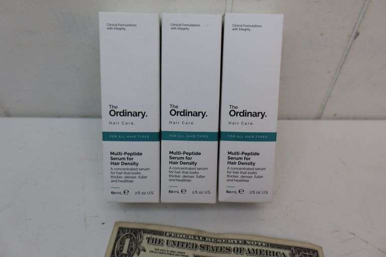 NEW Lot of THREE 2oz The Ordinary Hair Care Multi-Peptide Serum! (5C)