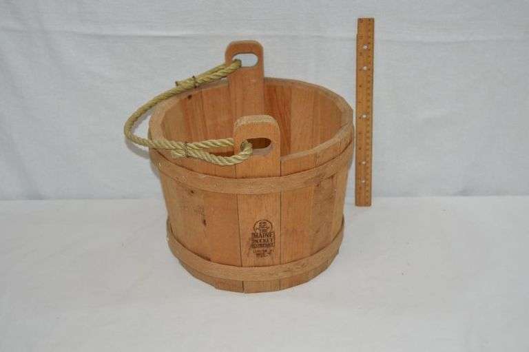 WOODEN BUCKET FROM THE MAINE BUCKET COMPANY