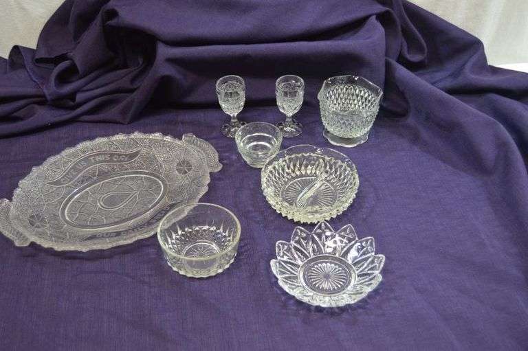 ASSORTED VINTAGE GLASS DISHES