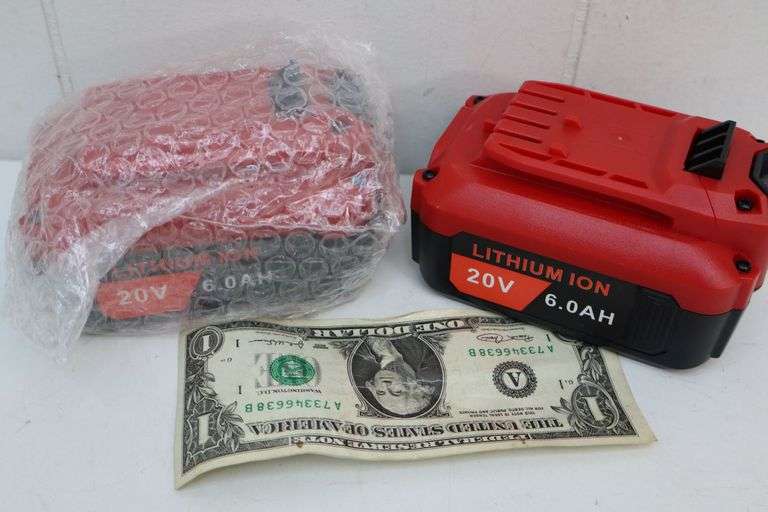 NEW Lot of TWO 20v 6ah Batteries! Craftsman compatible! (6D)
