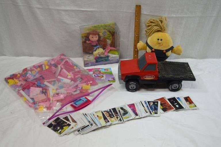 PLASTIC TONKA TRUCK, BATTLESTAR GALACTICA TRADING CARDS & MORE