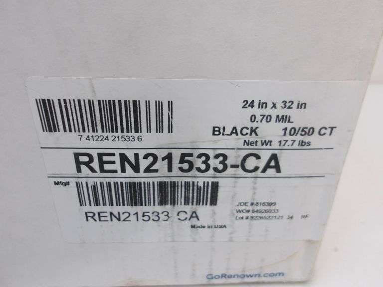 NEW Case of Renown 24x32 .70 Mil Can Liners! 10-50CT Rolls! (4D)