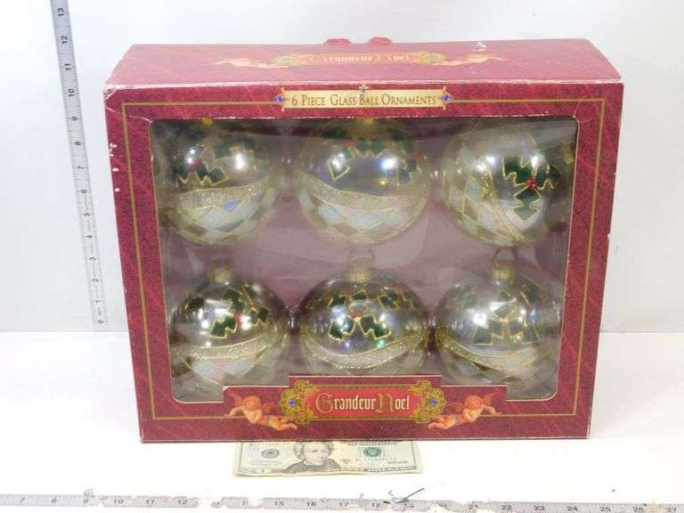 6 Piece Glass Ball Ornaments-