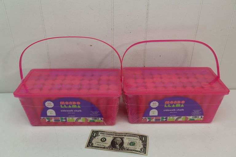 NEW Lot of TWO Mondo Llama 50-COUNT Sidewalk Chalk Sets! (3E)