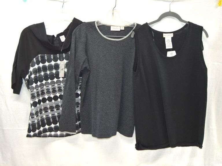 WOMEN'S TOPS - WHITE STAG, L, NWT, JACLYN SMITH, S & WORTHINGTON, S, NWT