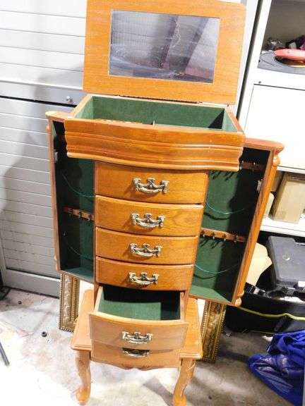 Very Nice Standing Jewelry Box- Heavy