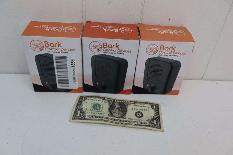 NEW Lot of THREE Ultrasonic Bark Control Devices! (2E)