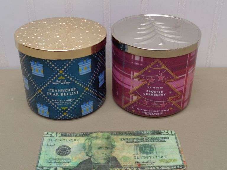 2 NEW Candles Cranberry and Frosted Cranberry.