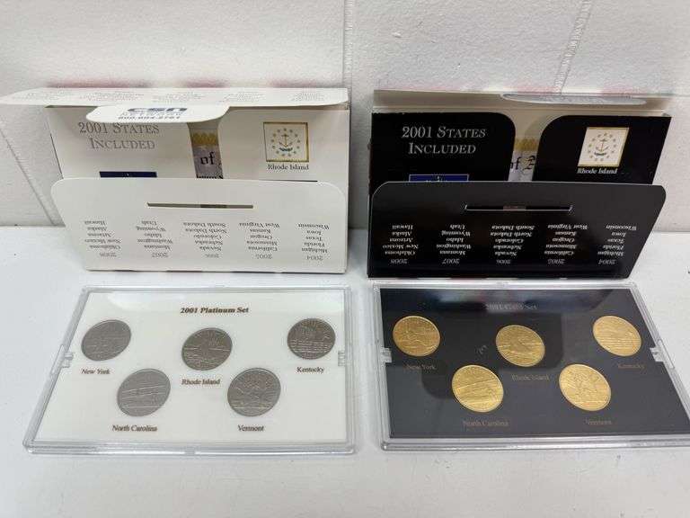 2001 US Mint State Quarter Collections - Platinum AND Gold Editions! (DC)
