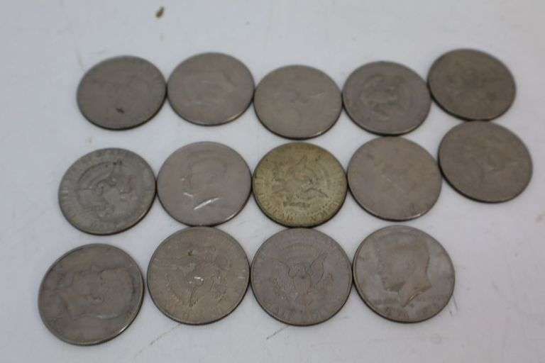 Lot of FOURTEEN Kennedy Half-Dollars! Various years. (DC)