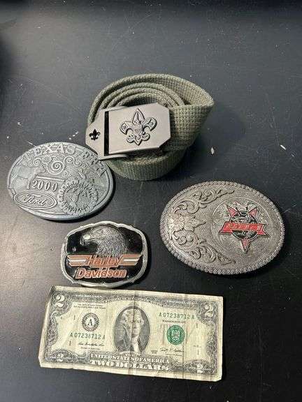 Belt and Belt Buckles-Scouts, Harley, Ford FFA & PBR