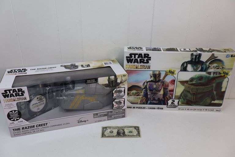 NEW Star Wars Mandalorian Grogu Radio Control Hover Pram AND Star Wars 500-Piece 3D Puzzle!! (5D)