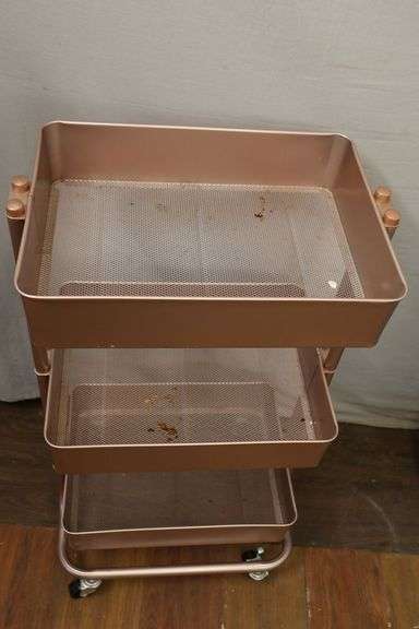 Metal 3-Tier Rolling Cart! Just needs some cleaning! (RD)