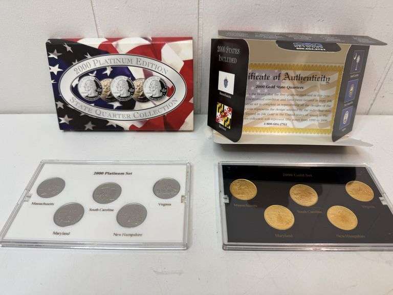 2000 US Mint State Quarter Collections - Platinum AND Gold Editions! (DC)