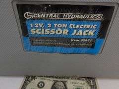 NEW Central Hydraulics 12v 2-Ton Scissor Jack! (6E)