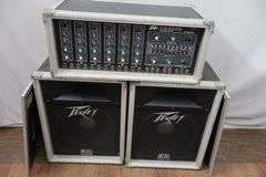 $$$ Peavey XR-600B Mixer Amp AND Pair of Peavey Speaker Cabinets! NICE! (RD)