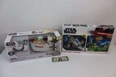 NEW Star Wars Mandalorian Grogu Radio Control Hover Pram AND Star Wars 500-Piece 3D Puzzle!! (5D)