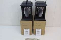NEW Lot of TWO LED Solar Torch Lanterns! (1C)