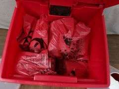 NEW Small Rubbermaid Commercial Step Trash Can, TWO Boihazard Sharps Containers AND Multiple Rolls of Biohazard Bags! (W1)