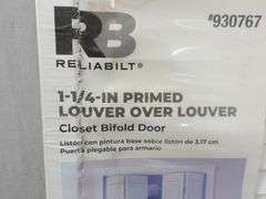 NEW Reliabilt 1-1/4" Louver Over Louver Closet Bifold Door! 36x80 (W1)