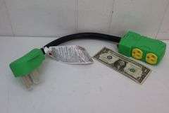 NEW Heavy Duty 30-Amp Adapter Cord! Converts 220v to FOUR 110V Outlets! (2C)