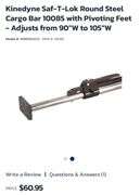 NEW Kinedyne Saf-T-Lok 89"-105" Adjustable Cargo Bar w/Pivoting Feet! (W1)