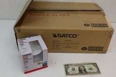 NEW 12CT Case of Satco 75W LED Dimmable Flood Light Bulbs! (6A)