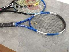Lot of Assorted Tennis Rackets & Carry Bag! (15D)