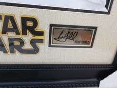 $ Awesome Large Framed 27" x 24" Star Wars Memorabilia! Nice! (13A)