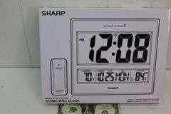 NEW Sharp Atomic Wall Clock w/Wireless Outdoor Sensor! (9B)