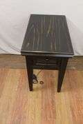 Nice Solid Wood Side Table w/USB Charging in Drawer! 16x26x25 (RD)