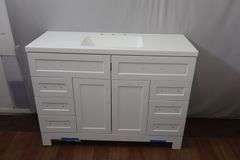 $ NEW Bathroom Vanity Set w/Marble Top! Nice! Includes hardware! 48x19x36 (R1)