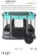NEW Romantic Bear Portable Pet Playpen! (6D)