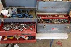 Lot of TWO Old Toolboxes AND Contents! (RD)