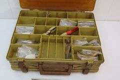 Vintage Plano Magnum Tackle Box & Contents! (12D)
