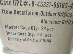 NEW Case of Outdoor Origins Aluminum Grill Pans! 24 Packs of 3! (4A)