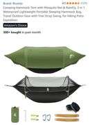 NEW 3-in-1 Camping Hammock Tent Kit w/Mosquito Net & Rainfly! (1B)