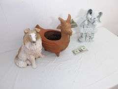 Lot of Assorted Garden Statues & Neat Goat Planter! (13D)