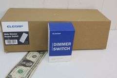 NEW Case of TEN Slide Dimmer Rocker Switches! (2C)