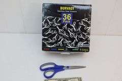 NEW 36CT Case of 8" Stainless Steel Scissors! Assorted Colors. (2B)