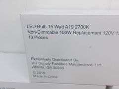 NEW Lot of FIVE 10-Count Packs of 100W LED Replacement Light Bulbs! (8B)