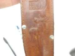 NICE Vintage Edge Mark German Stag Handle Knife w/Matching Sheath! (DC)